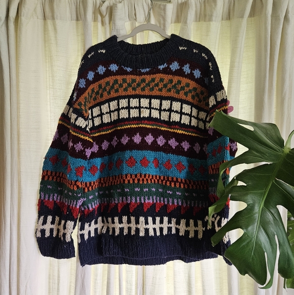 Handmade 100% wool sweater - Picture 1 of 6